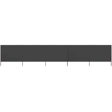 5-panel Wind Screen Fabric 600x120 cm Anthracite vidaXL