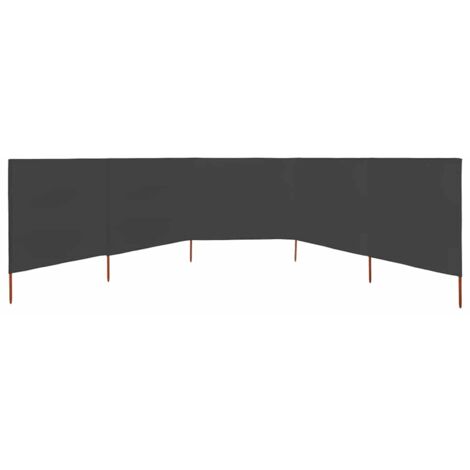 5-panel Wind Screen Fabric 600x120 cm Anthracite vidaXL