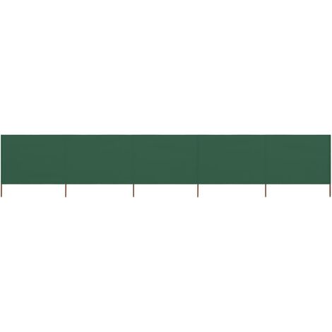 5-panel Wind Screen Fabric 600x160 cm Green vidaXL