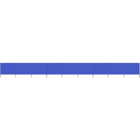 9-panel Wind Screen Fabric 1200x80 cm Azure Blue vidaXL