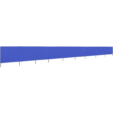 9-panel Wind Screen Fabric 1200x80 cm Azure Blue vidaXL