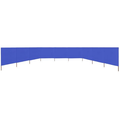 9-panel Wind Screen Fabric 1200x80 cm Azure Blue vidaXL