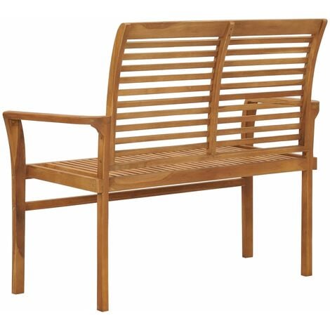 Garden Bench 112 cm Solid Teak Wood vidaXL