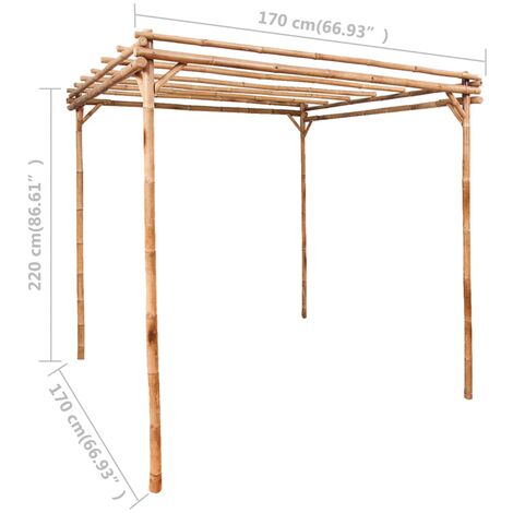 Pergola Bamboo 170x170x220 cm vidaXL