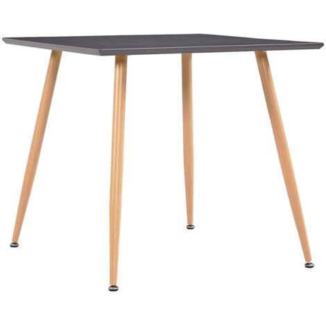 Dining Table Grey and Oak 80.5x80.5x73 cm MDF vidaXL (1/5)