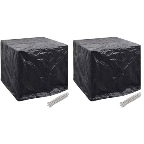 Garden Water Tank Covers 2 pcs 8 Eyelets 116x100x120 cm vidaXL