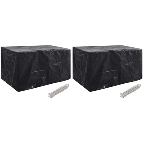 Garden Furniture Covers 2 pcs 8 Eyelets 180x70x90 cm vidaXL