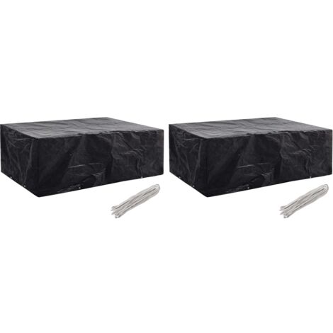 Garden Furniture Covers 2 pcs 8 Eyelets 242x162x100 cm vidaXL