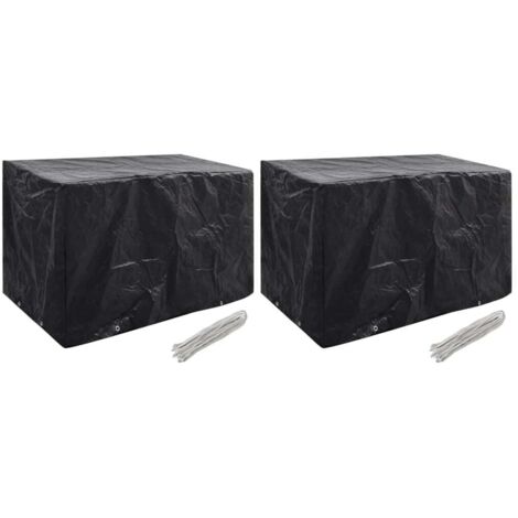 Garden Furniture Covers 2 pcs 8 Eyelets 140x70x90 cm vidaXL