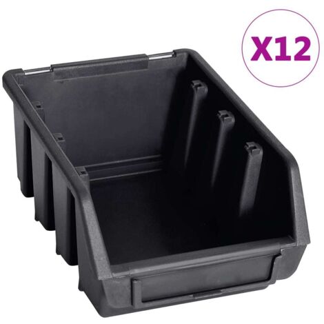 32 Piece Storage Bin Kit with Wall Panels Red and Black vidaXL