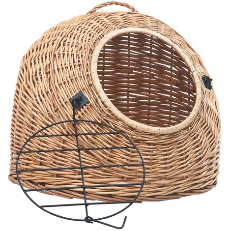 Cat Transporter 45x35x35 cm Natural Willow vidaXL