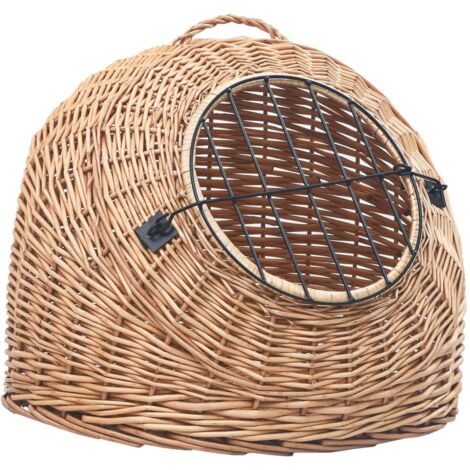Cat Transporter 45x35x35 cm Natural Willow vidaXL