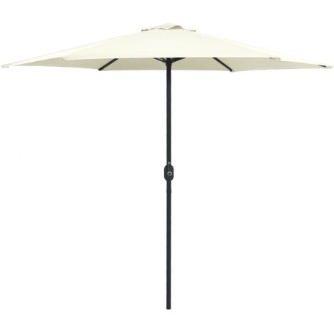 Garden Parasol with Aluminium Pole 270x246 cm Sand White vidaXL