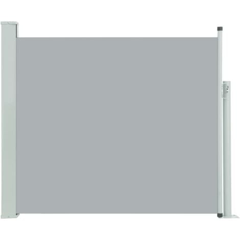 vidaXL Patio Retractable Side Awning 100x300 cm Grey - Grey