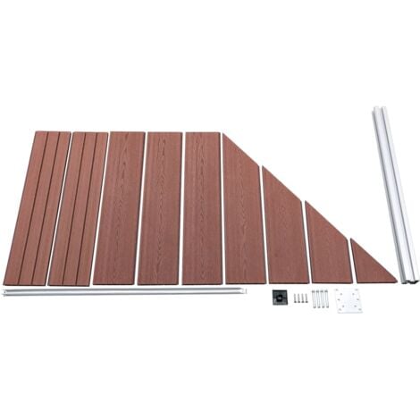Fence Panel WPC 95x(105-180) cm Brown vidaXL