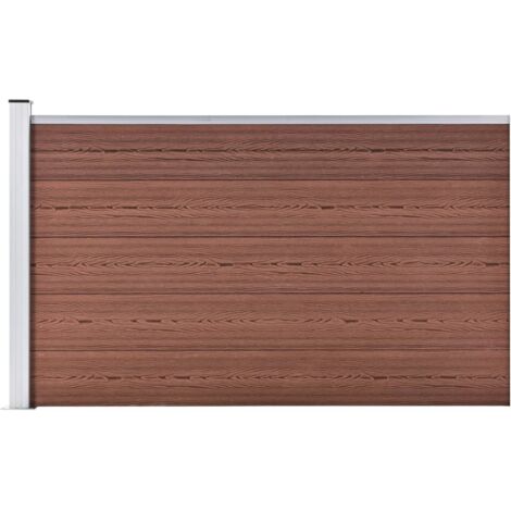 Garden Fence WPC 175x105 cm Brown vidaXL