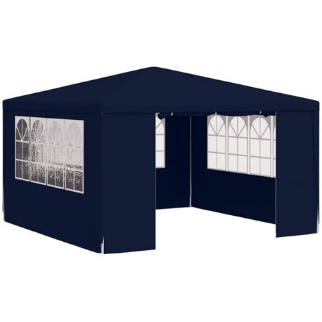 Professional Party Tent with Side Walls 4x4 m Blue 90 g/m vidaXL