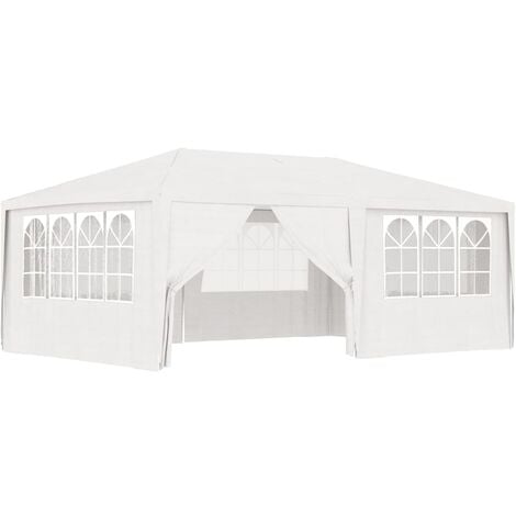 vidaXL Professional Party Tent with Side Walls 4x6 m White 90 g/m? - White