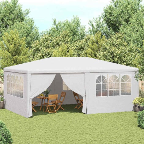 Professional Party Tent with Side Walls 4x6 m White 90 g/m vidaXL