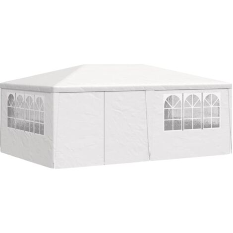 Professional Party Tent with Side Walls 4x6 m White 90 g/m vidaXL