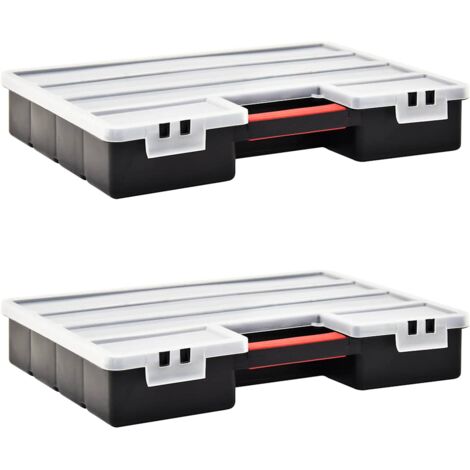 Assortment Boxes 2 pcs with Adjustable Dividers 460x325x80 mm Plastic vidaXL (1/5)