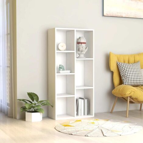Book Cabinet White 50x25x106 cm Engineered Wood vidaXL