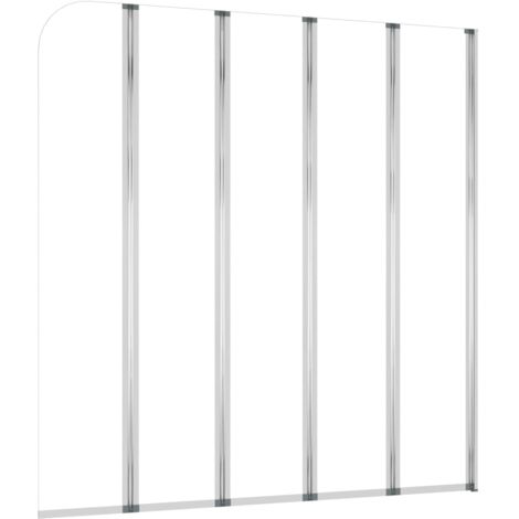 Bath Enclosure 120x140 cm Tempered Glass Transparent vidaXL