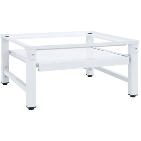 Washing Machine Pedestal with Pull-out Shelf White vidaXL (1/5)