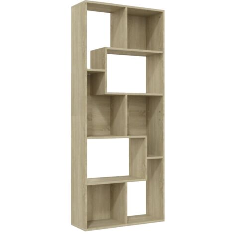Book Cabinet Sonoma Oak 67x24x161 cm Engineered Wood vidaXL