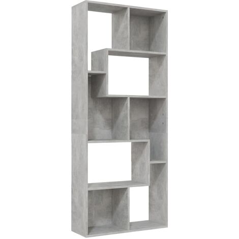 Book Cabinet Concrete Grey 67x24x161 cm Engineered Wood vidaXL