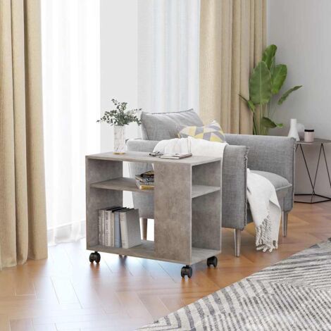 Side Table Concrete Grey 70x35x55 cm Engineered Wood vidaXL