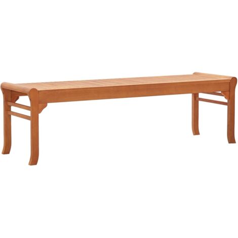 Bench Natural Solid eucalyptus wood 150 cm Durable Bench vidaXL