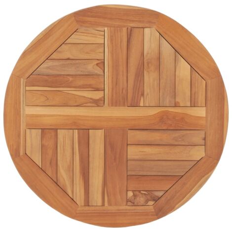Table Top Solid Teak Wood Round 2.5 cm 60 cm vidaXL