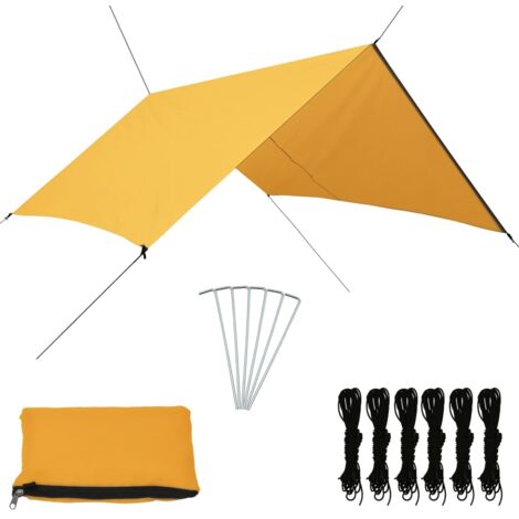 Outdoor Tarp 3x2.85 m Yellow vidaXL