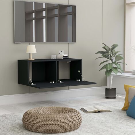 TV Cabinet Black 80x30x30 cm Engineered Wood vidaXL