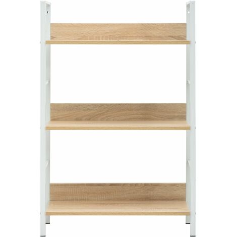 3-Layer Book Shelf Oak 60x27.6x90.5 cm Engineered Wood vidaXL