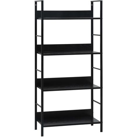 4-Layer Book Shelf Black 60x27.6x124.5 cm Engineered Wood vidaXL