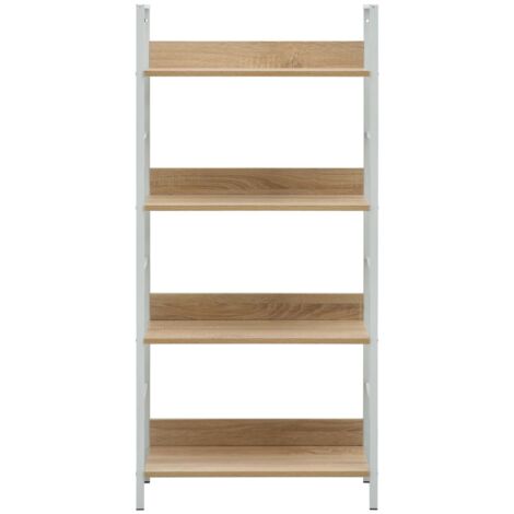 4-Layer Book Shelf Oak 60x27.6x124.5 cm Engineered Wood vidaXL