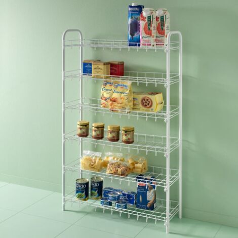 6-Tier Shoe Rack Shoe 6 White Metaltex