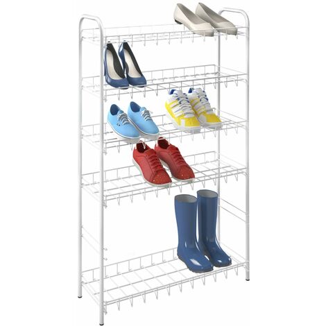 6-Tier Shoe Rack Shoe 6 White Metaltex