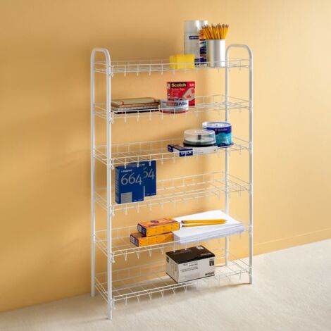 6-Tier Shoe Rack Shoe 6 White Metaltex