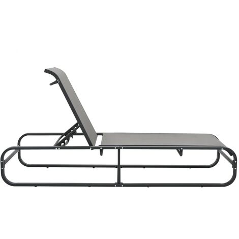 Sun Lounger Aluminium and Textilene vidaXL