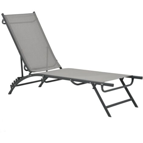 Sun Loungers 2 pcs Textilene and Steel vidaXL