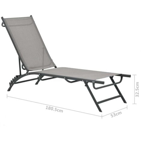 Sun Loungers 2 pcs Textilene and Steel vidaXL