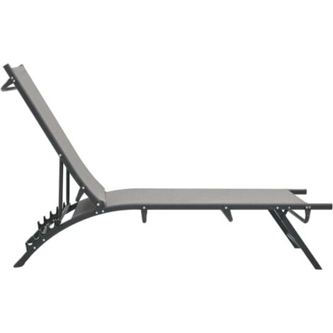 Sun Loungers 2 pcs Textilene and Steel vidaXL
