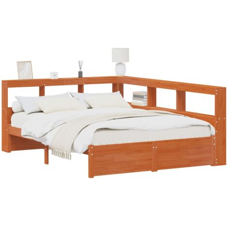 Bookcase Bed with Headboard with Storage Solid Pine Wood vidaXL (1/5)