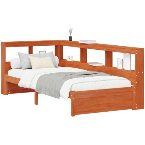 Bookcase Bed with Headboard with Storage Solid Pine Wood vidaXL (1/5)