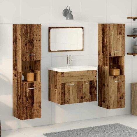 Storage Set Wall-mounted 4 pcs Engineered Wood vidaXL (1/5)