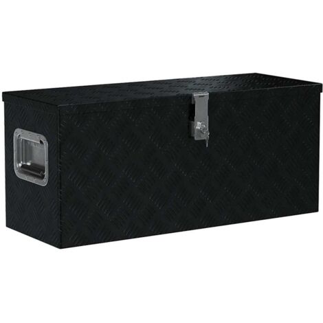 Aluminium Box 80x30x35 cm Black vidaXL
