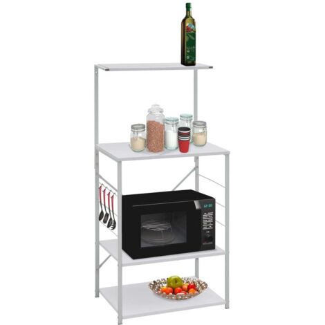 Microwave Cabinet White 60x39.6x123 cm Engineered Wood vidaXL (1/5)